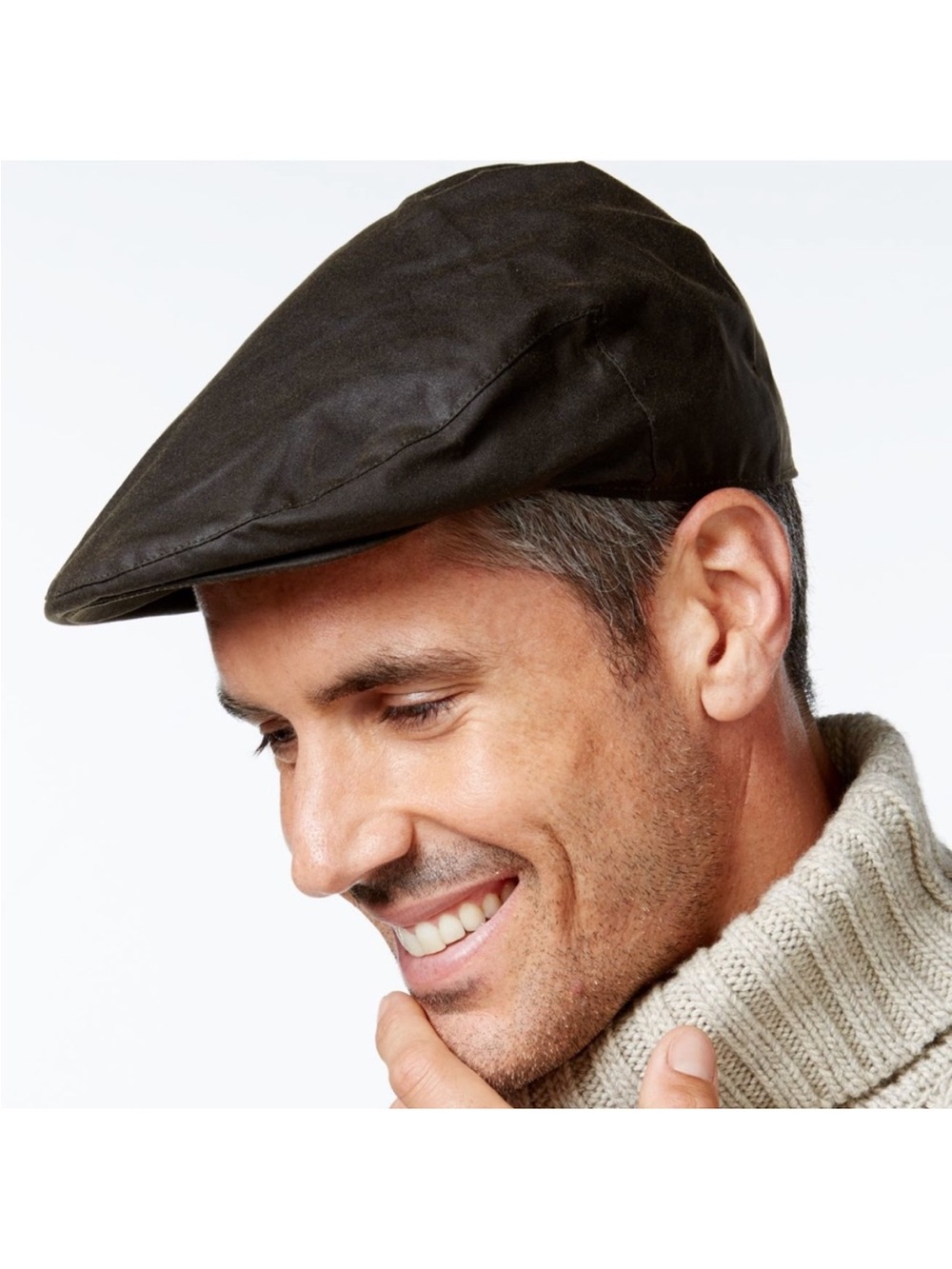 Barbour Brown Sylkoil Cotton Flat Jeff Cap 7 1/8